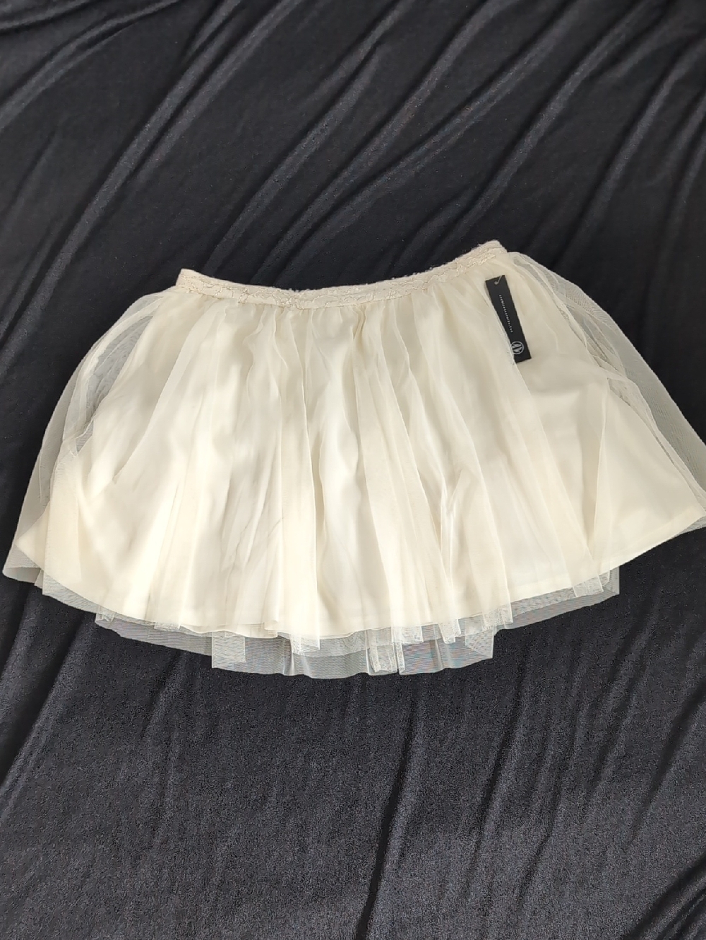 As U Wish Cream Layered Tulle Skater Skirt